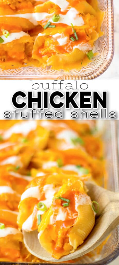 BEST BUFFALO CHICKEN STUFFED SHELLS