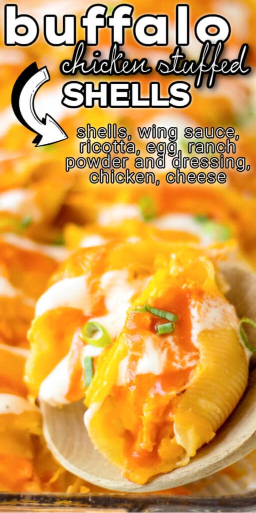 BEST BUFFALO CHICKEN STUFFED SHELLS RECIPE