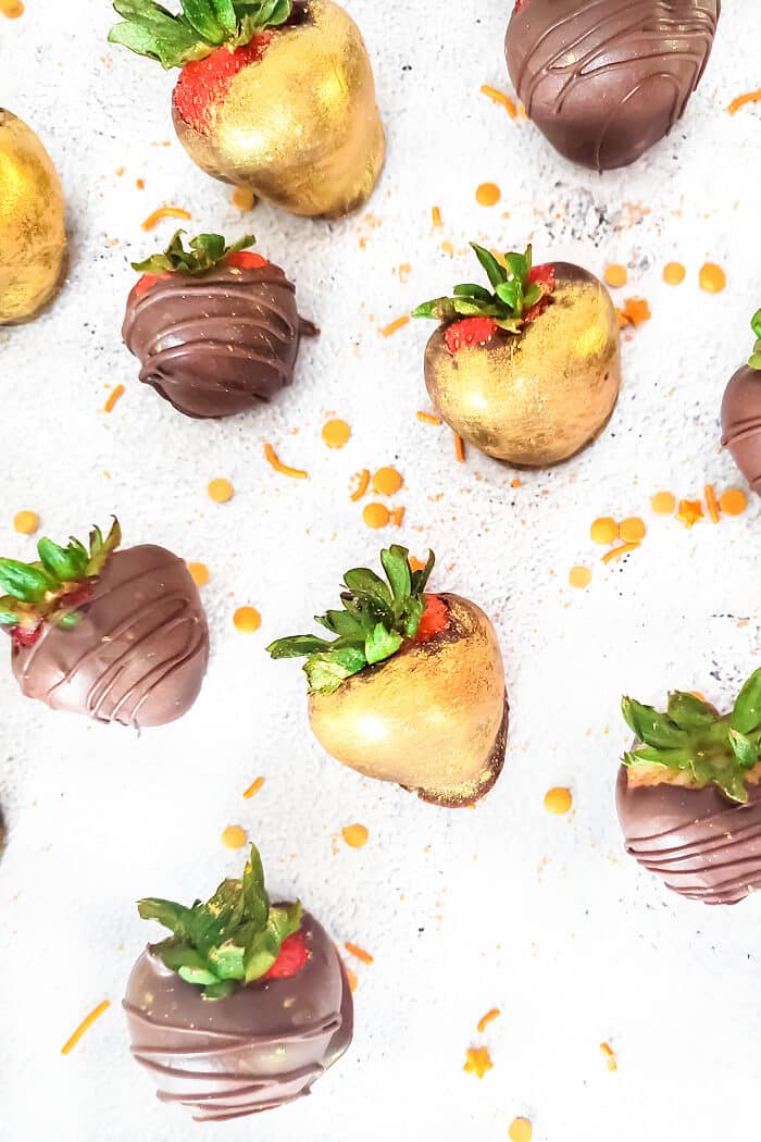 Chocolate covered strawberries are a sweet treat for any occasion and we make these extra special by adding a beautiful touch of gold dust! CHOCOLATE COVERED STRAWBERRIES RECIPE