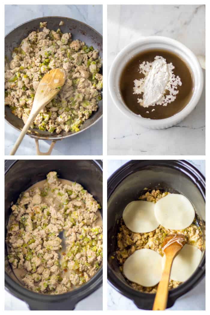 Cheesesteak sloppy joes are an easy meal made with ground beef or chicken, onion, green pepper, Worcestershire & creamy provolone cheese. HOW TO MAKE CHEESESTEAK SLOPPY JOES