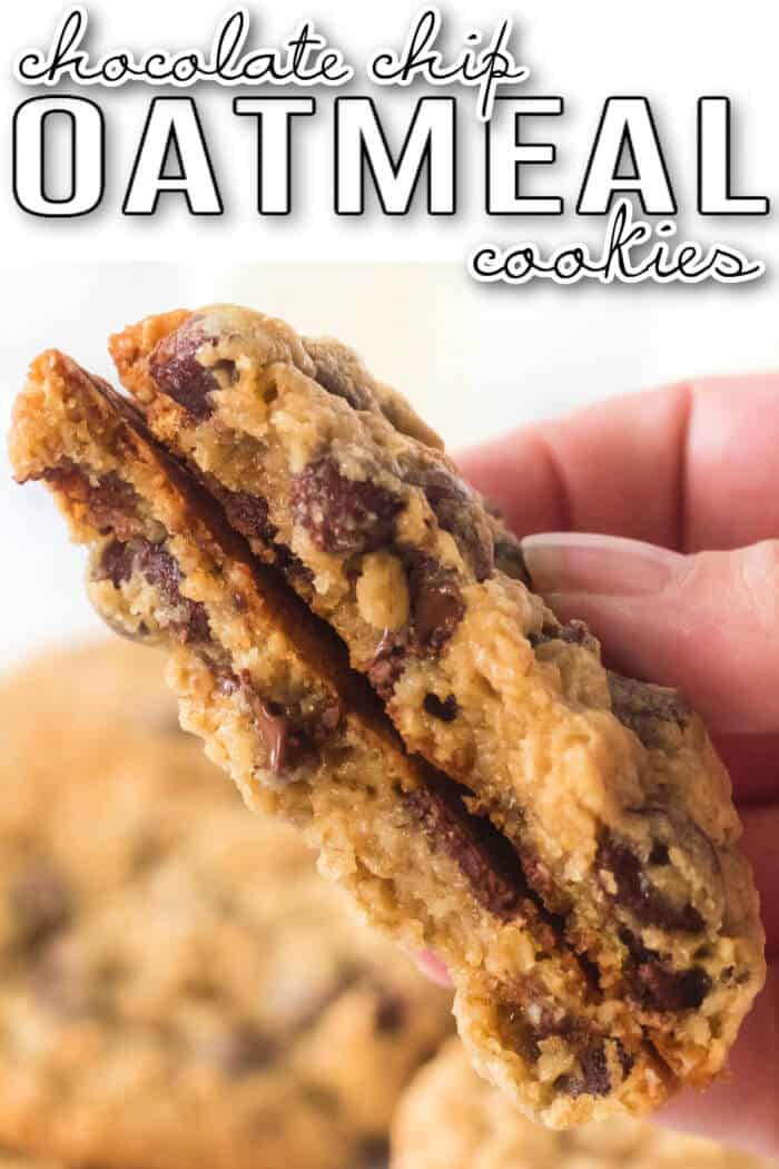 Chocolate chip and oatmeal cookies are wonderfully soft and chewy cookies made with quick oats and milk chocolate chips! EASY CHOCOLATE CHIP AND OATMEAL COOKIES
