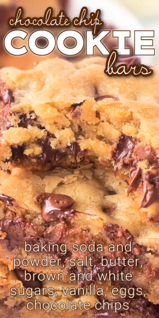 EASY CHOCOLATE CHIP COOKIE BAR RECIPE