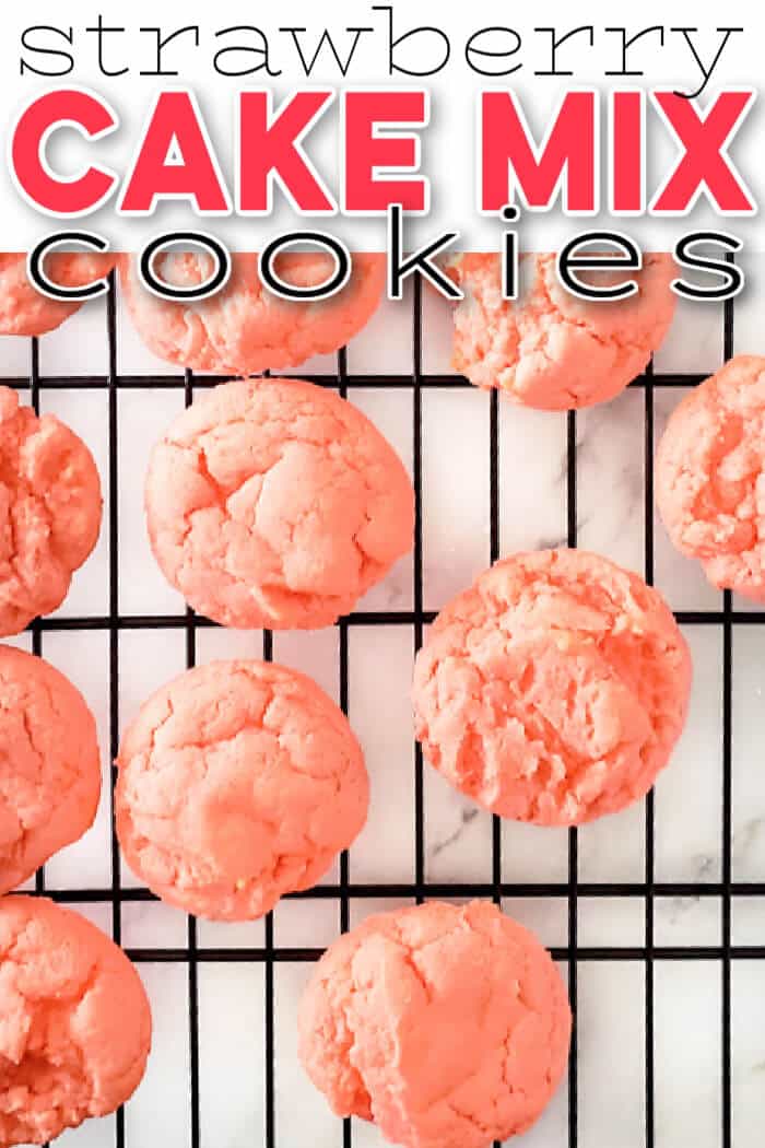 Strawberry cake mix cookies are soft, delicious, and the easiest cookies you'll make with only 3 simple ingredients! EASY STRAWBERRY CAKE MIX COOKIES
