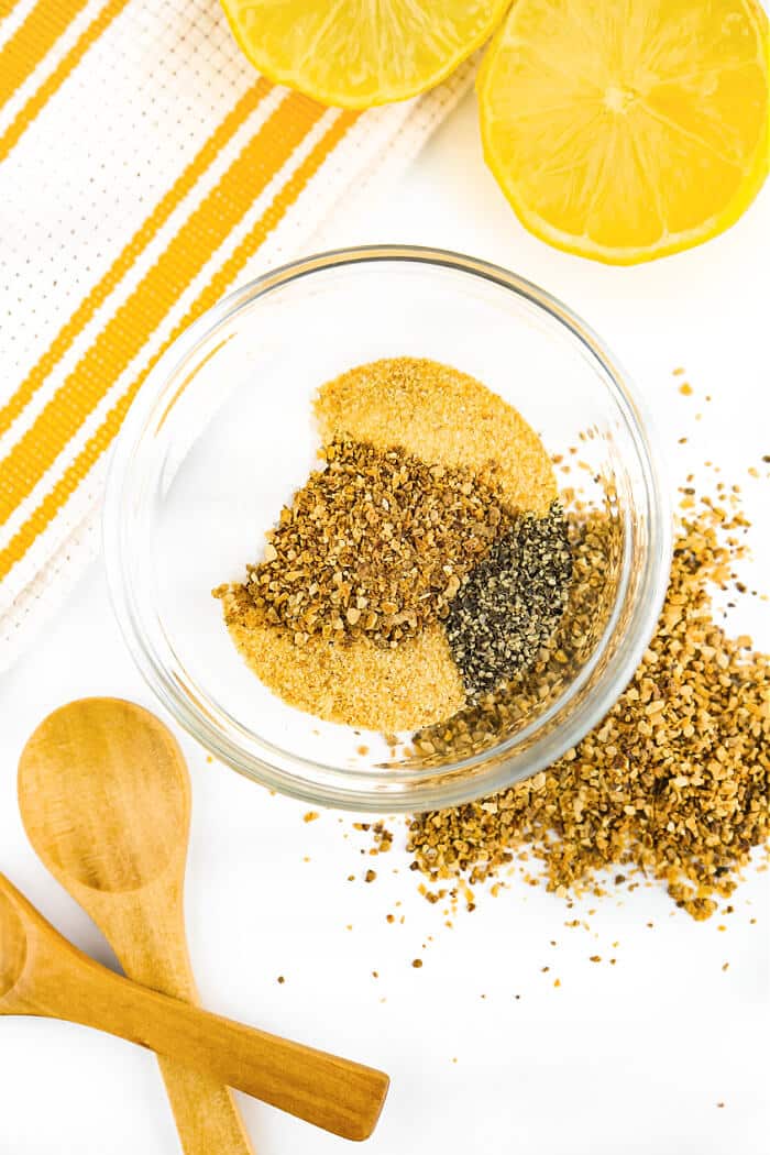 Lemon pepper seasoning is a quick and easy homemade version of the fresh and zesty seasoning we all know and love! HOMEMADE LEMON PEPPER SEASONING