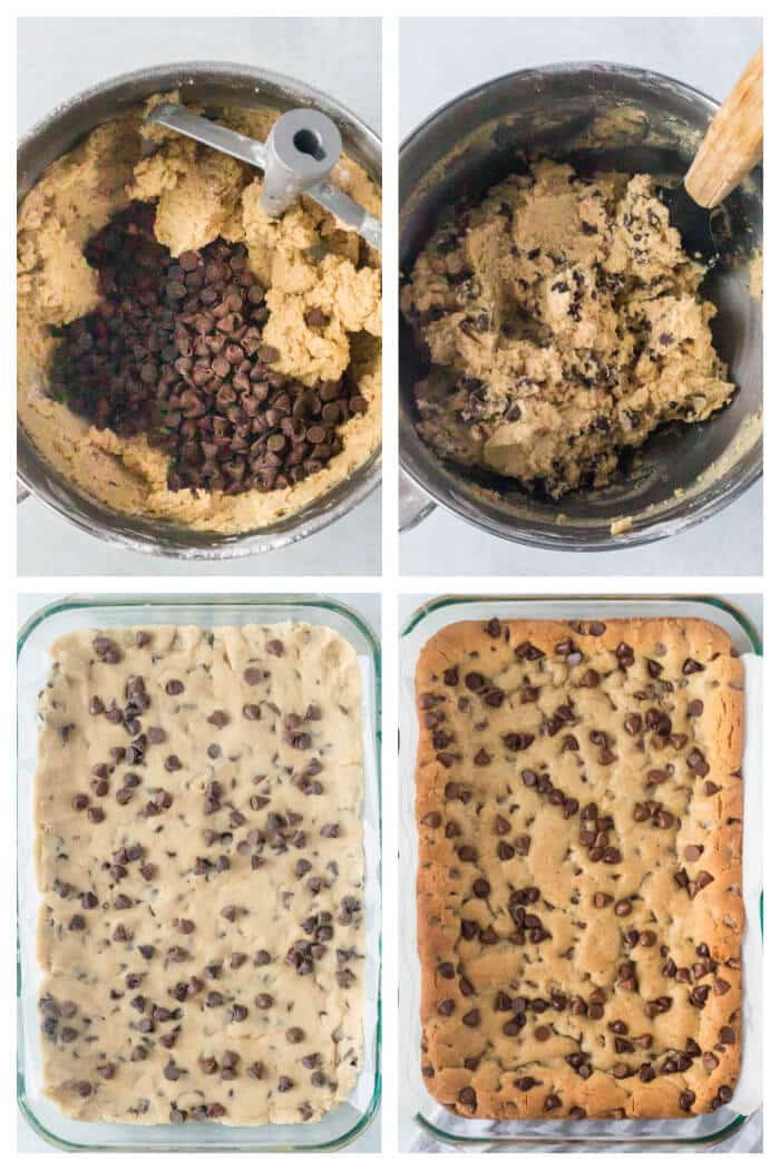 HOW TO MAKE CHOCOLATE CHIP COOKIE BARS