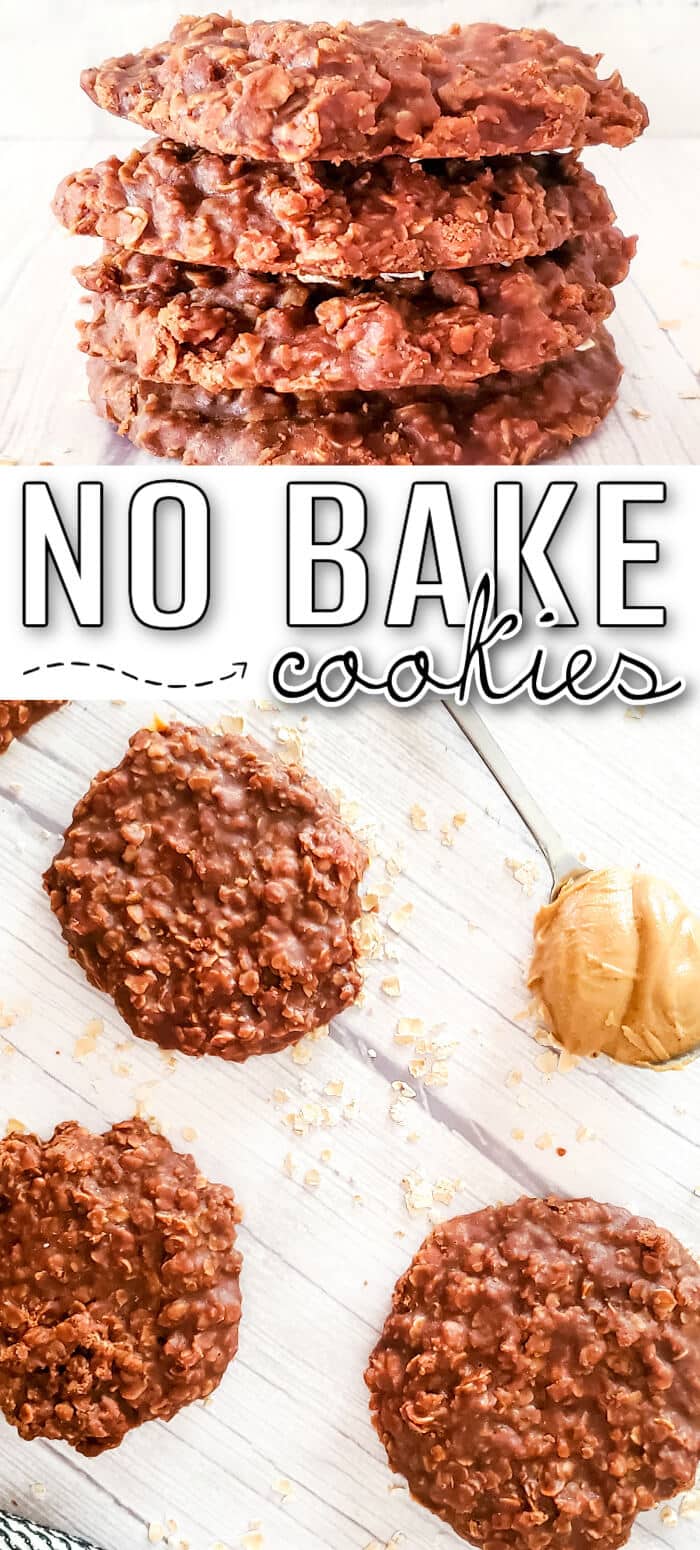 No bake cookies are a quick and easy recipe for a delicious cookie made with cocoa powder, milk, vanilla, peanut butter and quick oats! BEST NO BAKE COOKIES