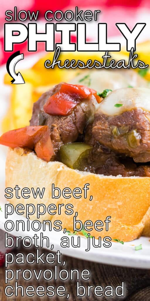 BEST SLOW COOKER PHILLY CHEESE STEAK RECIPE