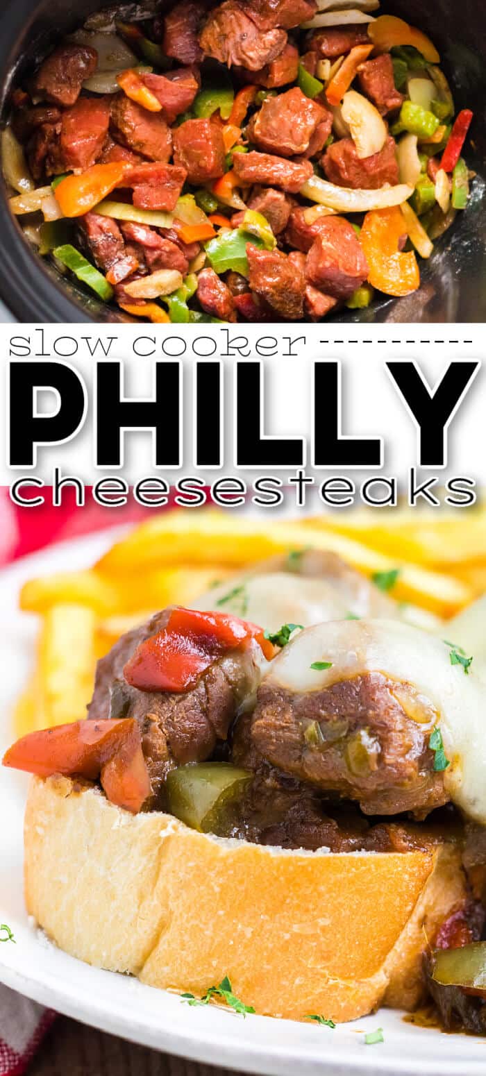 BEST SLOW COOKER PHILLY CHEESESTEAKS