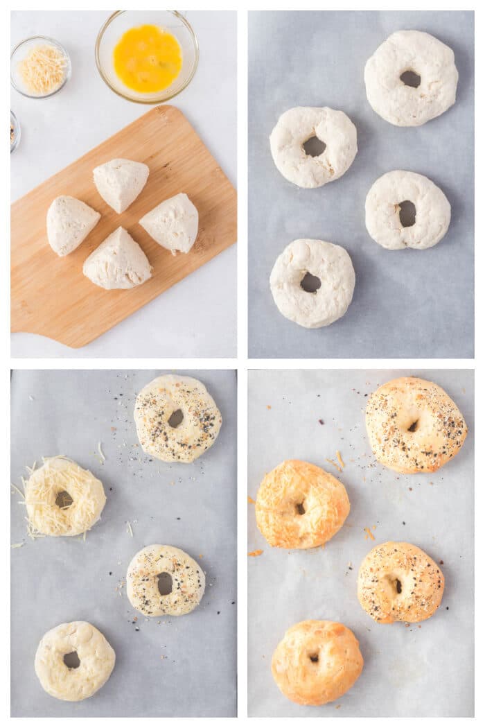 Two ingredient bagels are the easiest make-at-home bagel recipe that will give you fluffy and delicious bagels in no time at all! HOW TO MAKE TWO INGREDIENT BAGELS