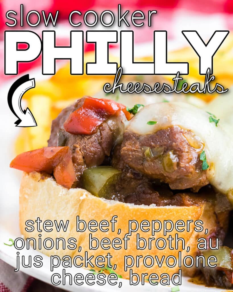 Slow Cooker Philly Cheesesteaks - Mama Loves Food