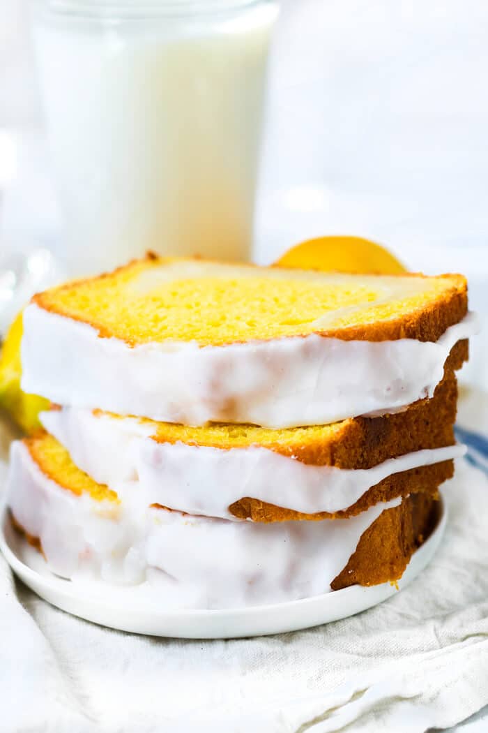 Lemon cream cheese bread is a delicious iced loaf cake made with lemon cake mix, lemon pudding mix and cream cheese topped with a lemon glaze. LEMON CREAM CHEESE LOAF