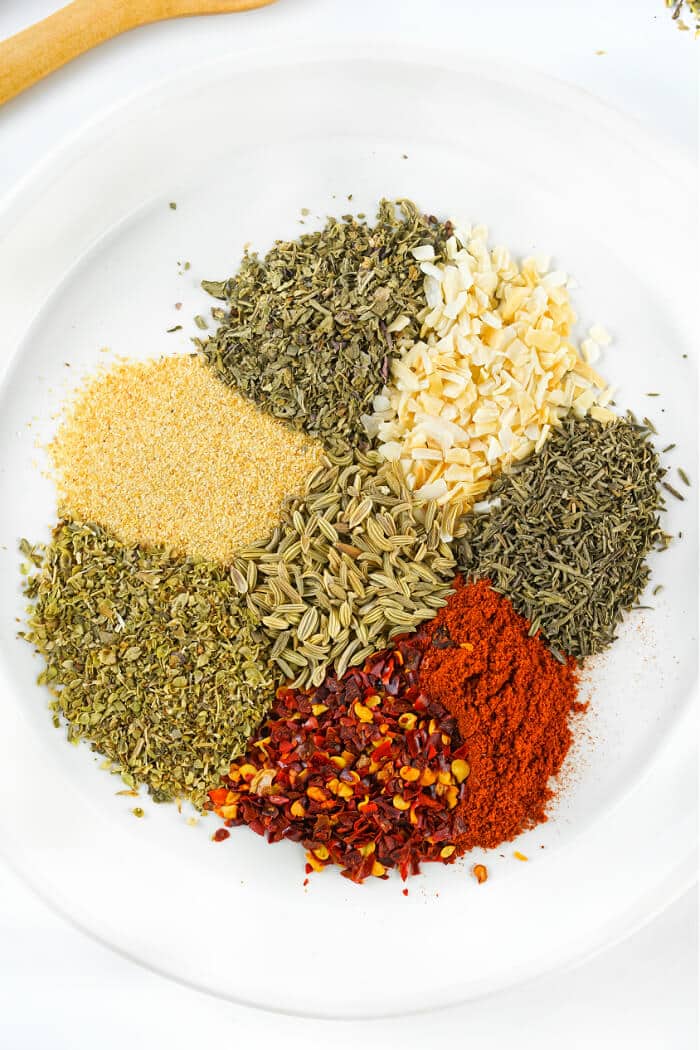 Pizza seasoning is one of our favorite homemade seasonings to keep on hand to throw in sauce or for sprinkling on our favorite pizza pie! RECIPE FOR PIZZA SEASONING