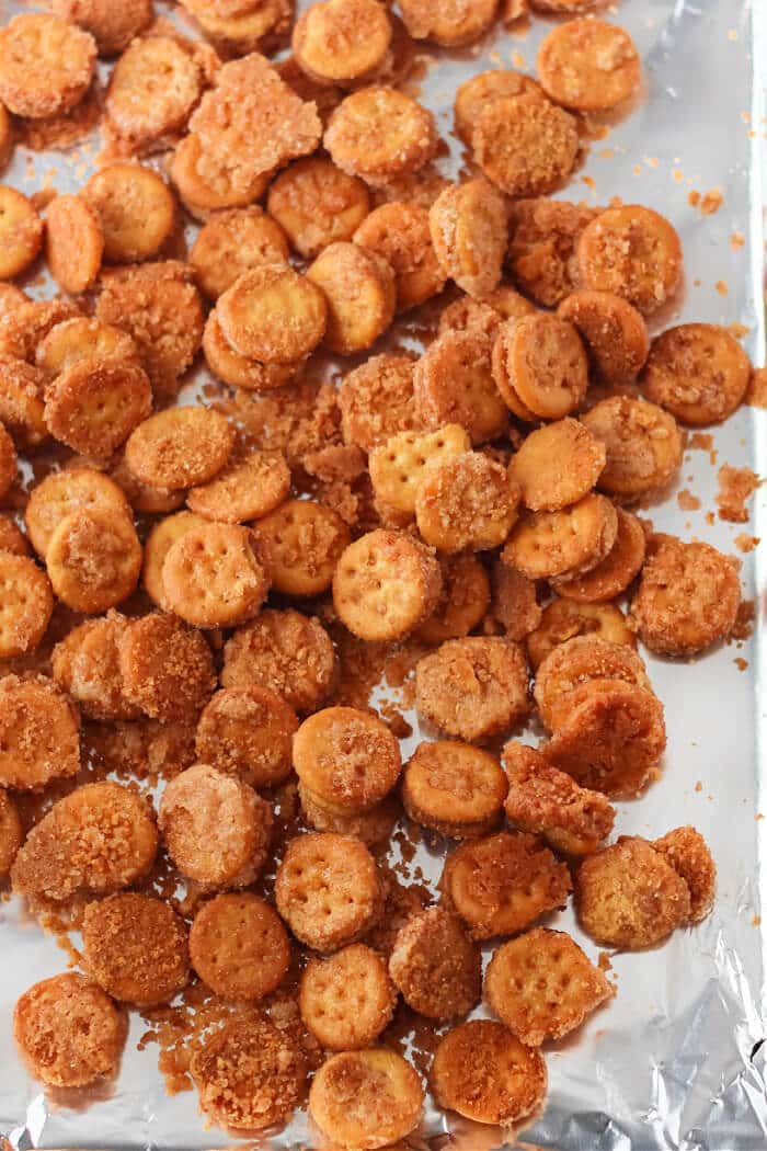Ritz churro bites recipe is a fun snackable dish that combines peanut butter Ritz Bits crackers and a cinnamon sugar mixture to make a savory sweet churro inspired treat! RITZ CHURRO BITES