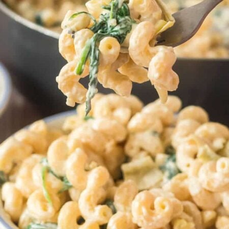 Spinach artichoke pasta.