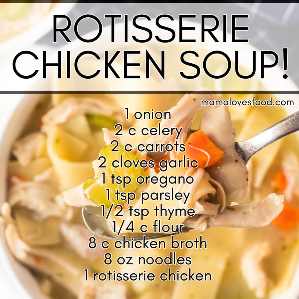 CHICKEN NOODLE SOUP FROM ROTISSERIE