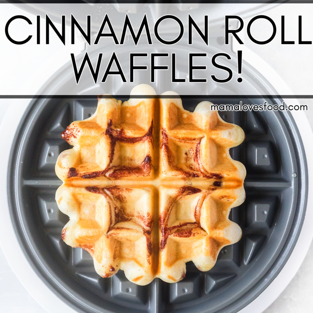EASY CINNAMON ROLL WAFFLES