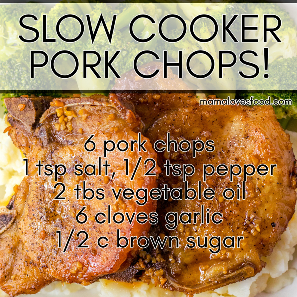 HOMEMADE SLOW COOKER PORK CHOPS