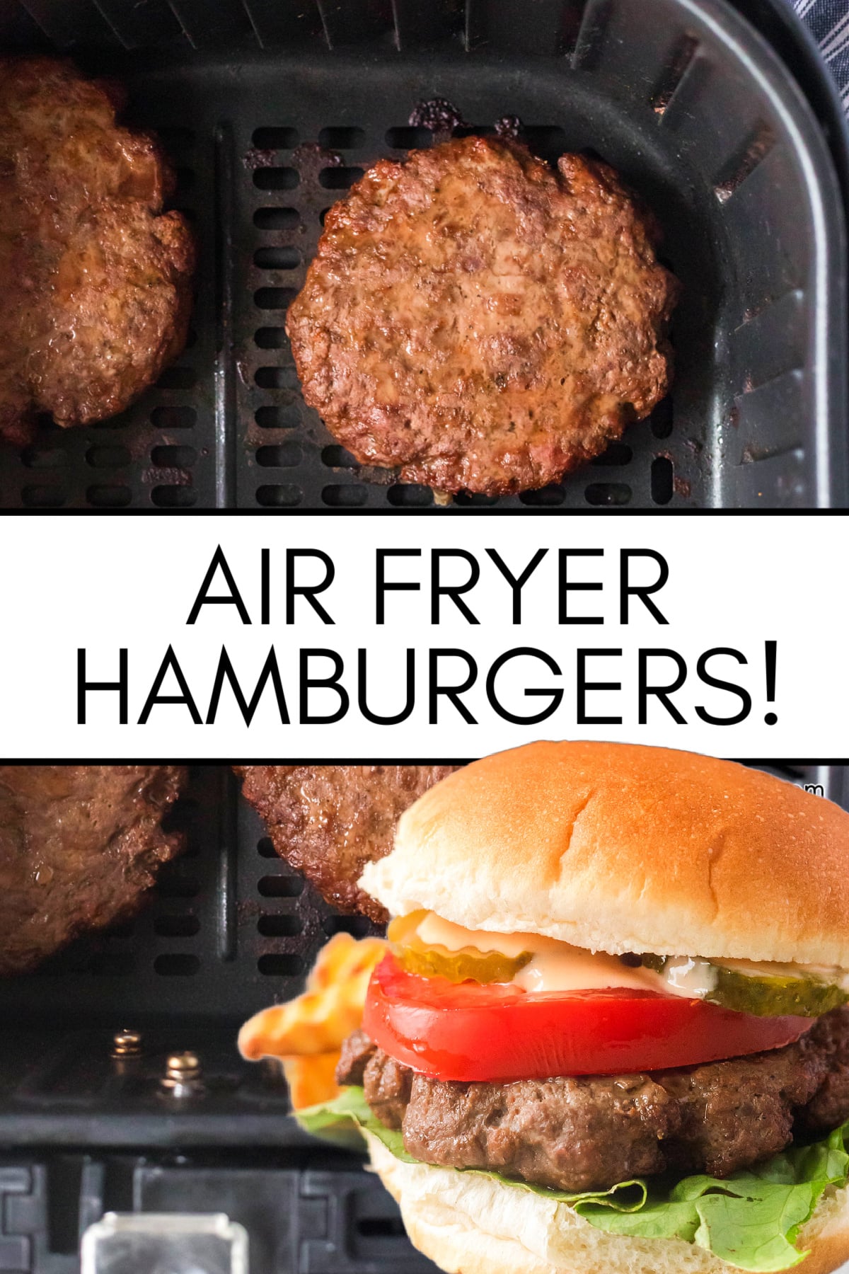 AIR FRYER HAMBURGERS RECIPE