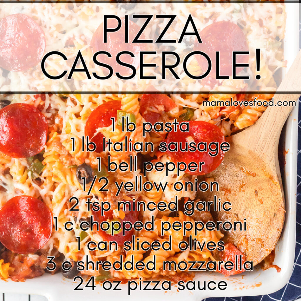 BEST PIZZA CASSEROLE