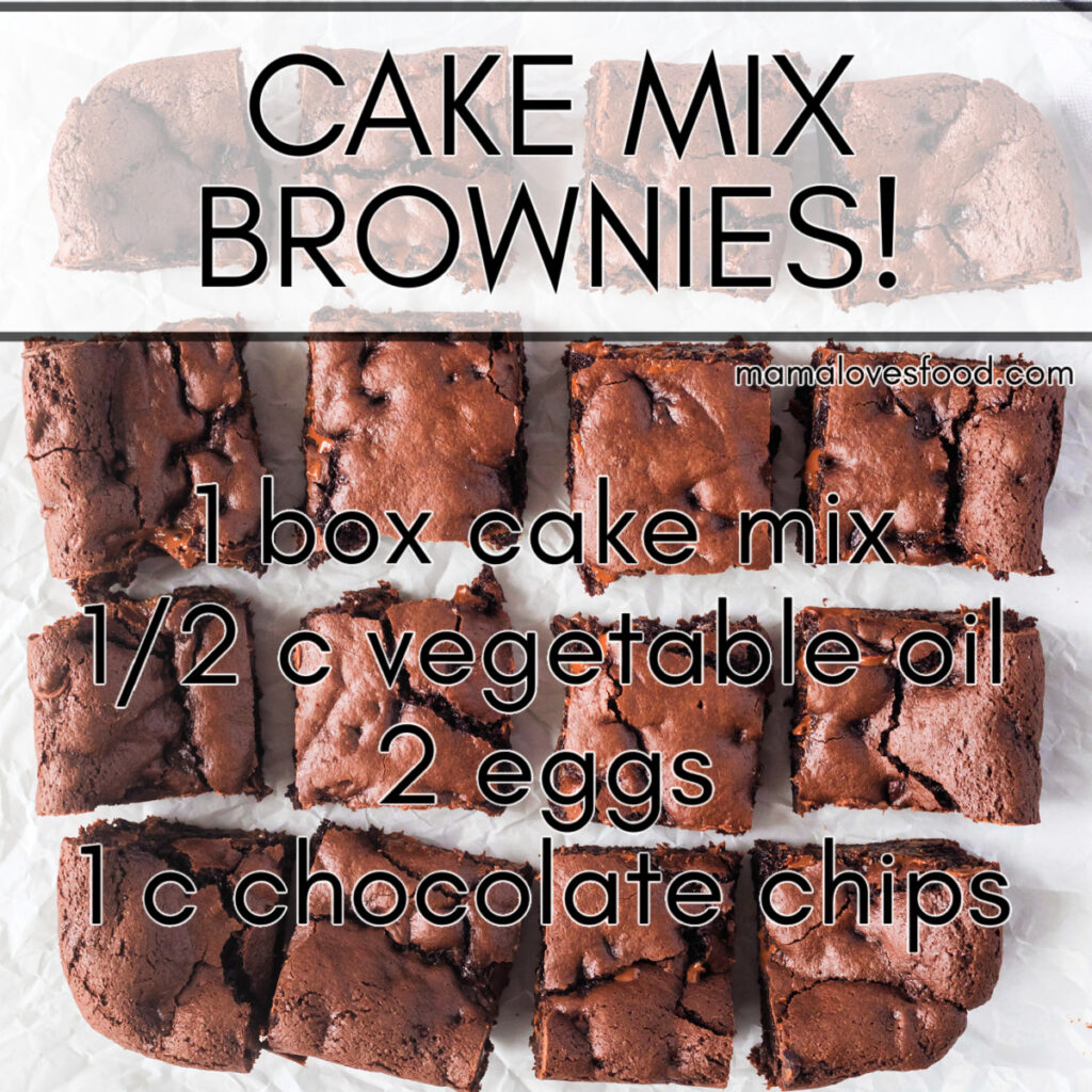 EASY CAKE MIX BROWNIES