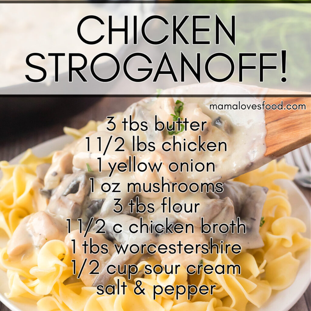 EASY CHICKEN STROGANOFF