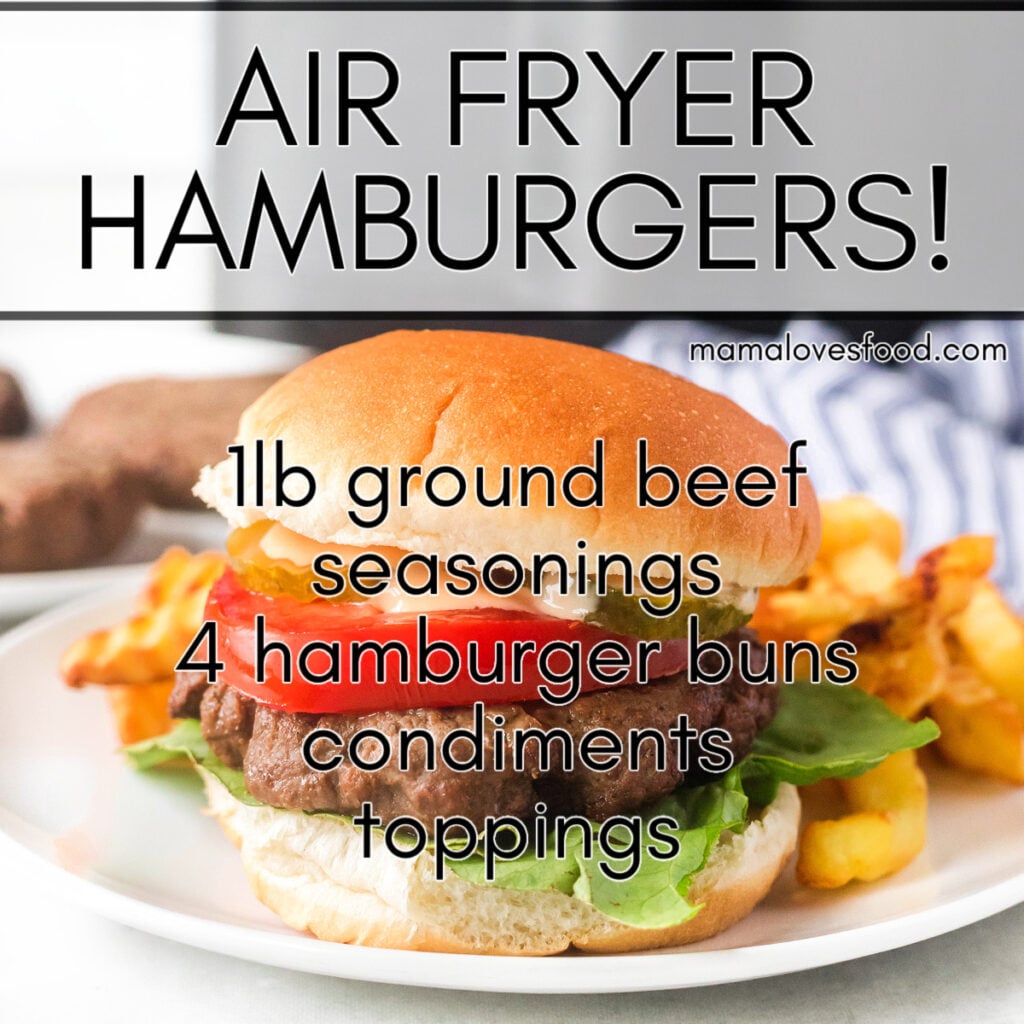 HOMEMADE AIR FRYER HAMBURGERS