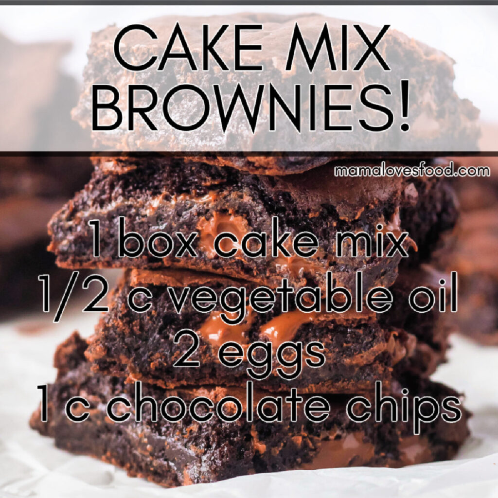 HOMEMADE BROWNIES FROM CAKE MIX