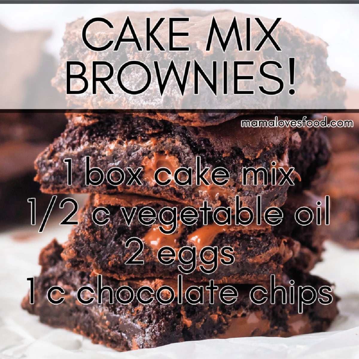 HOMEMADE BROWNIES FROM CAKE MIX
