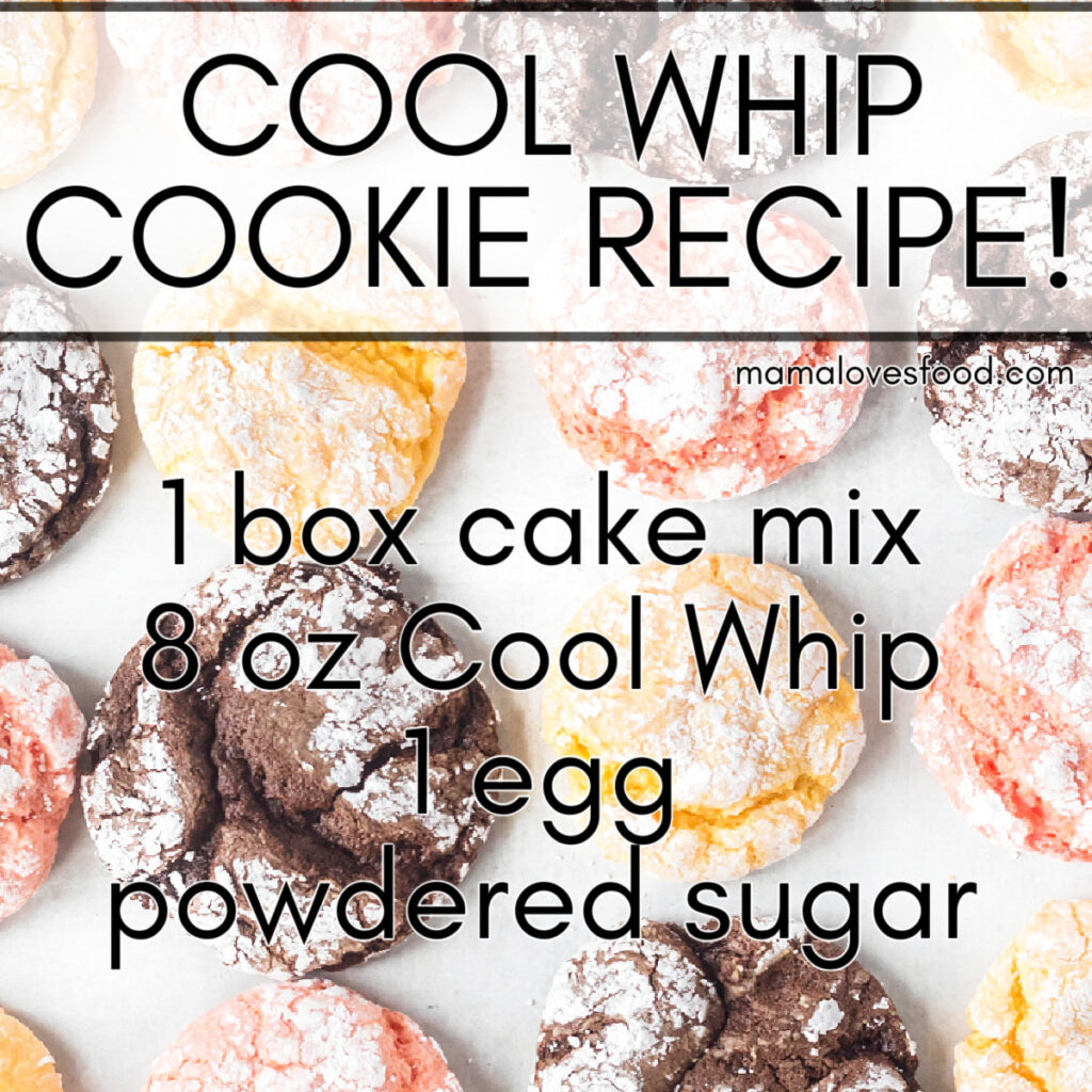 RECIPE FOR COOKIES WITH COOL WHIP AND CAKE MIX
