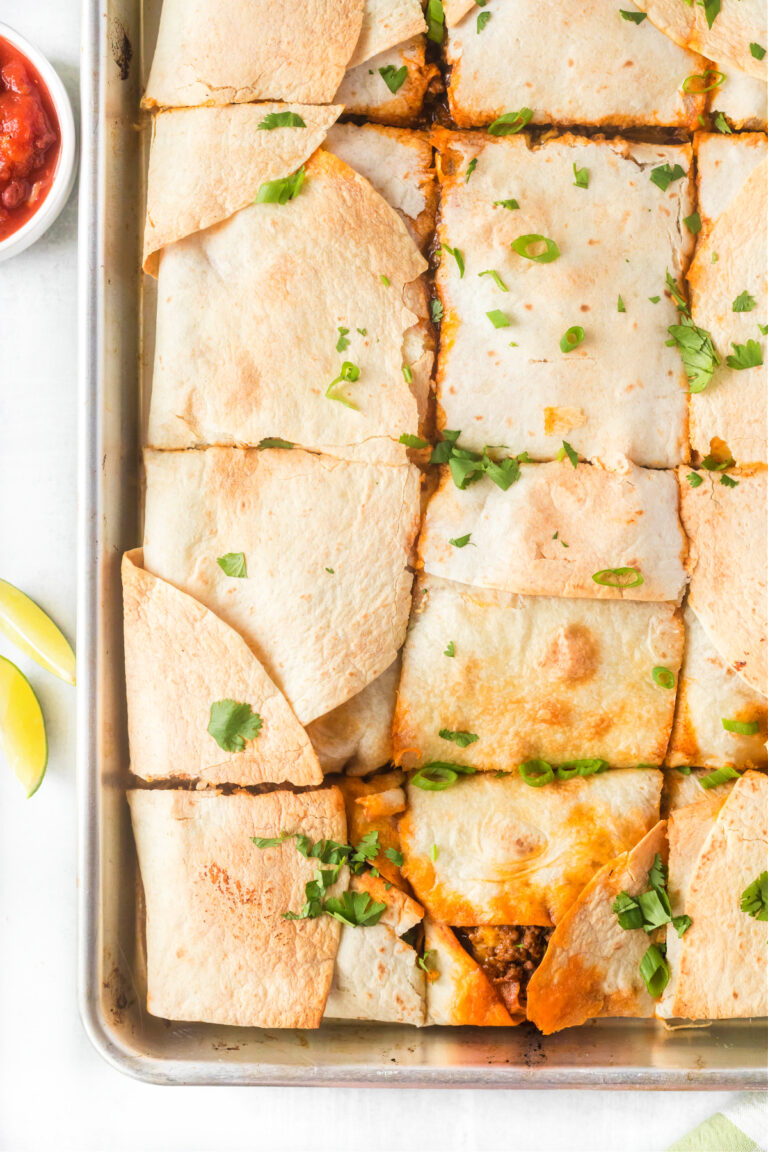 RECIPE FOR SHEET PAN QUESADILLAS
