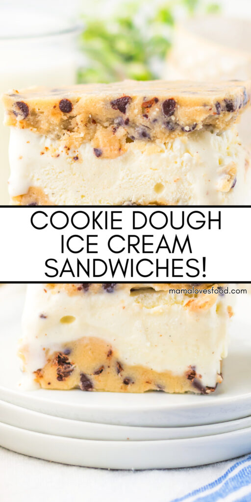 easy cookie dough ice cream sandwich