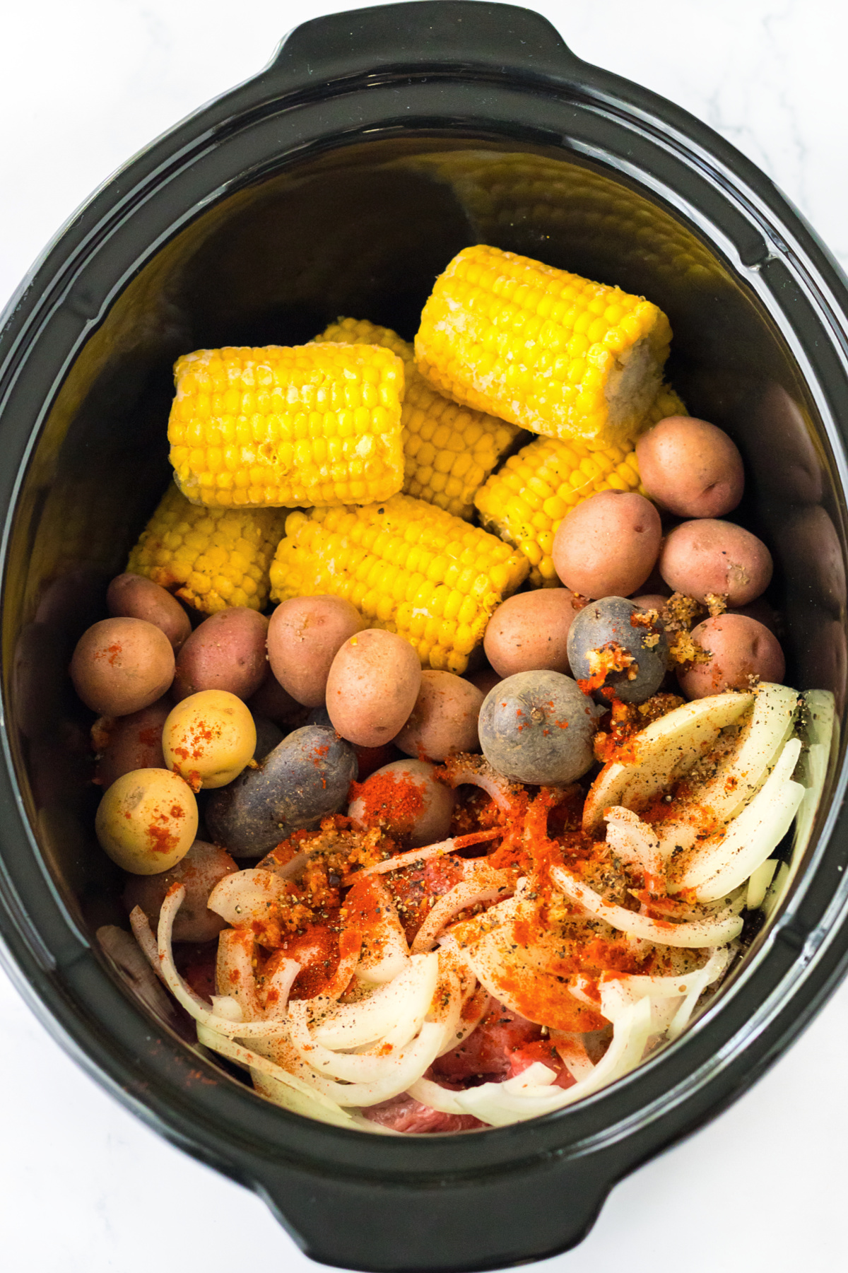 how to make steak potatoes and corn in the crock pot