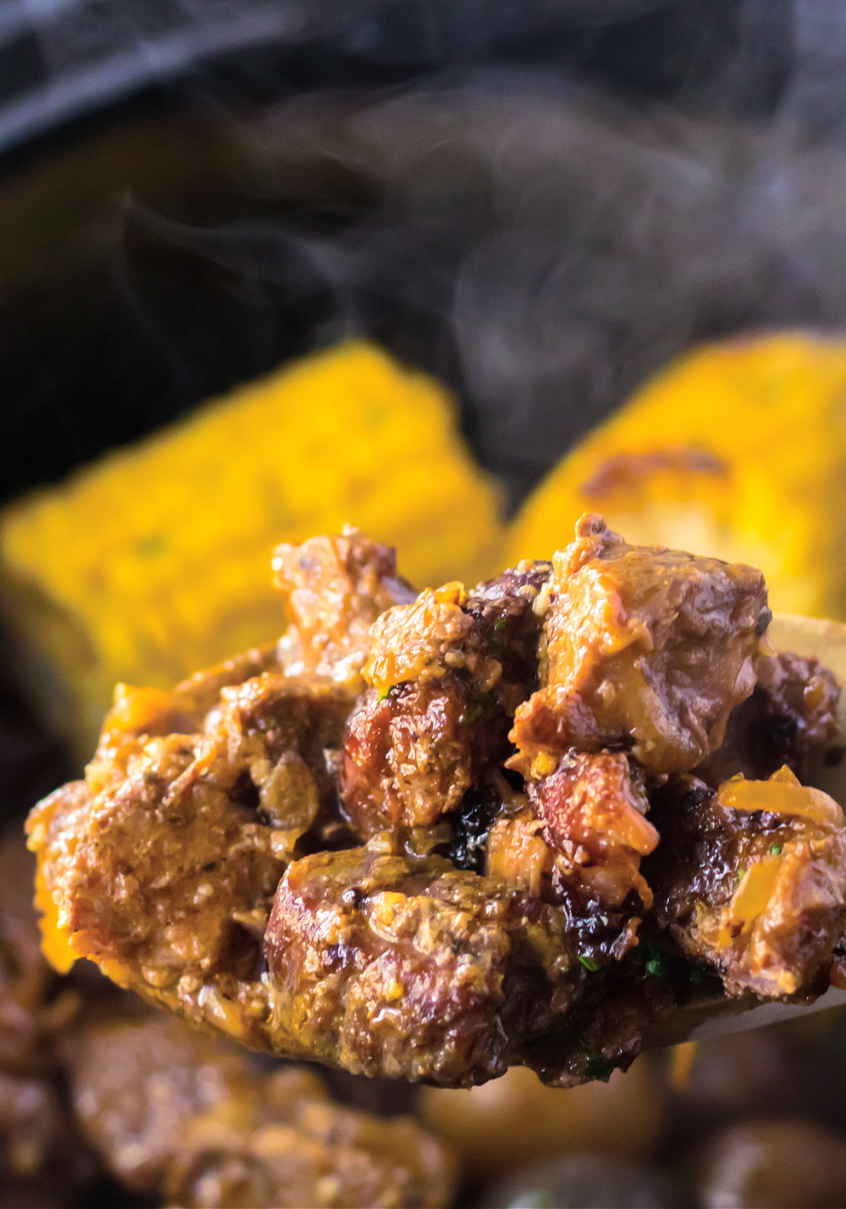 slow cooker steak potatoes and corn