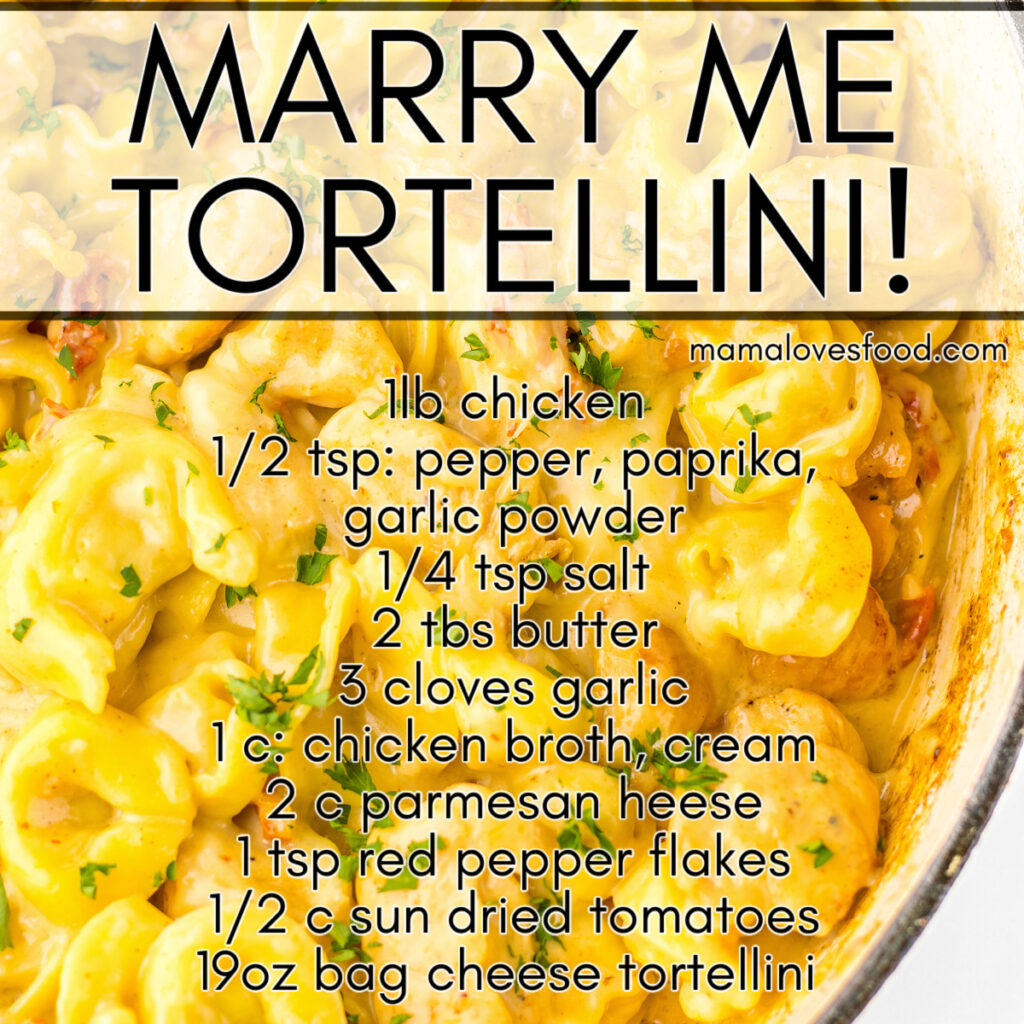 CHICKEN MARRY ME TORTELLINI