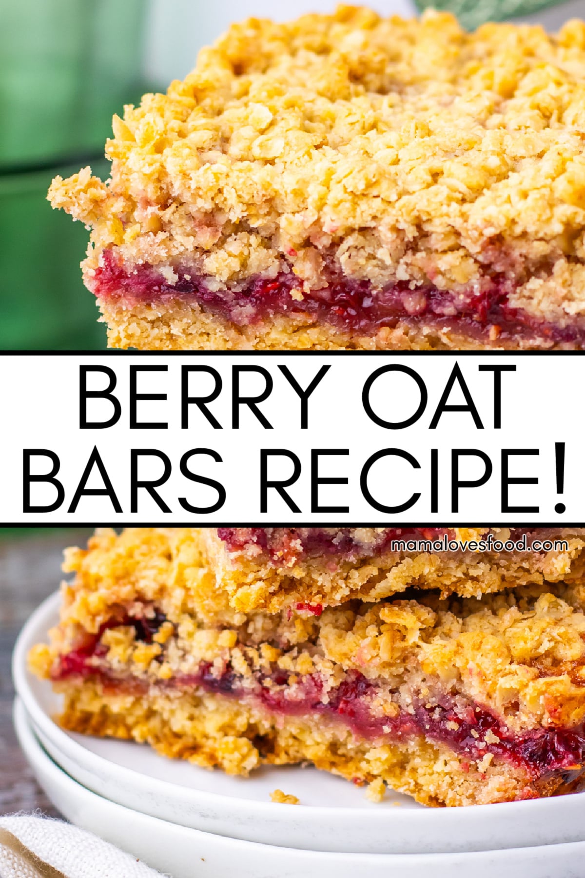 berry oat bars