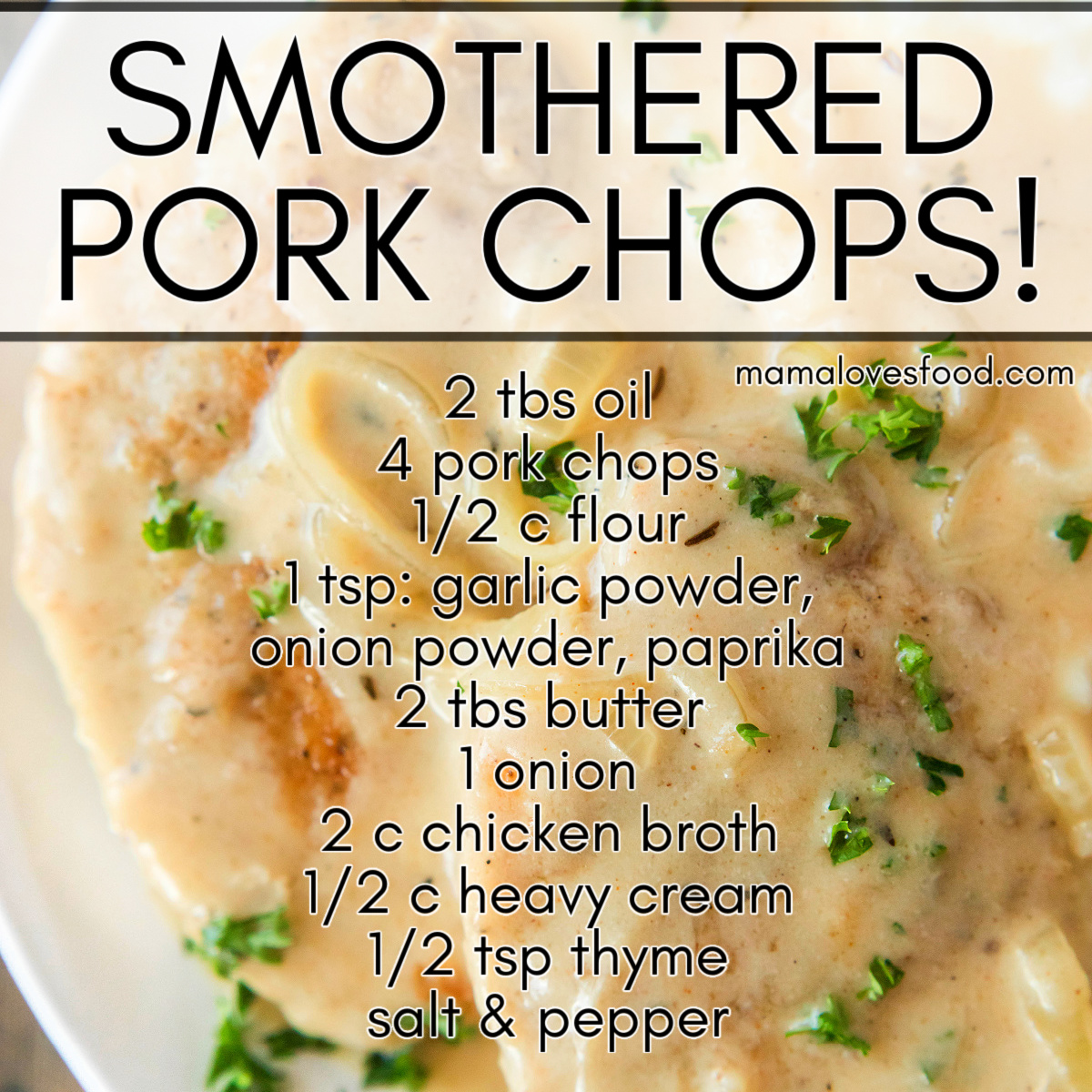 best smothered pork chops recipe