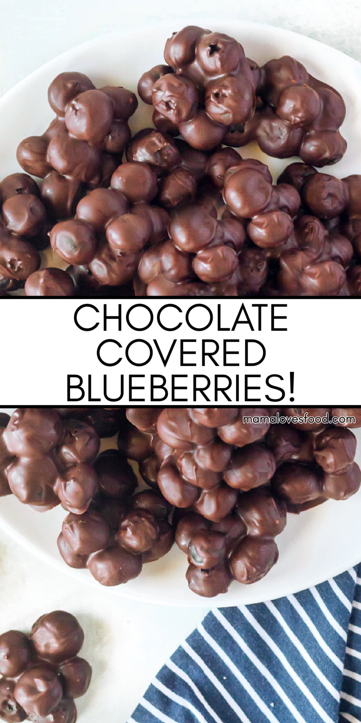easy chocolate coated blueberries