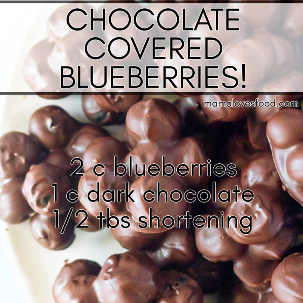 easy fresh blueberries covered in chocolate