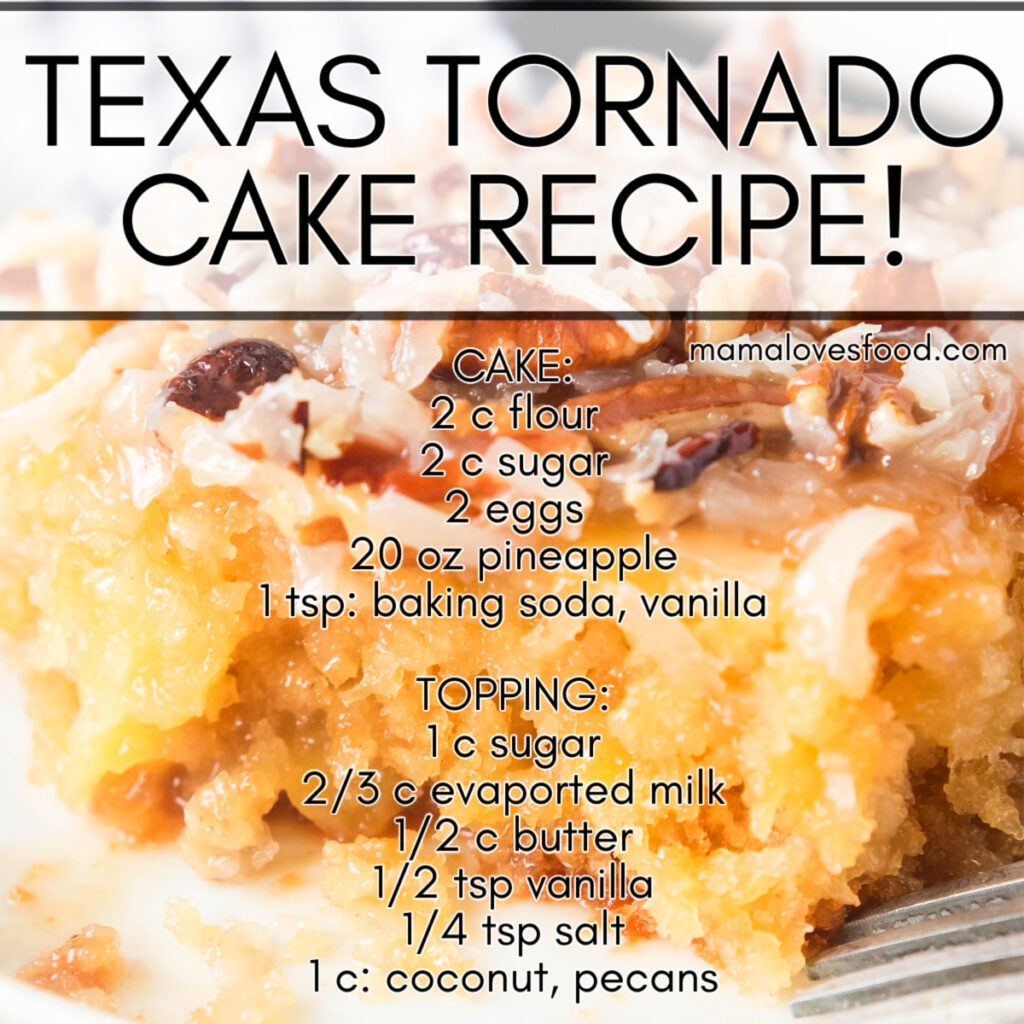 easy texas tornado cake recipe