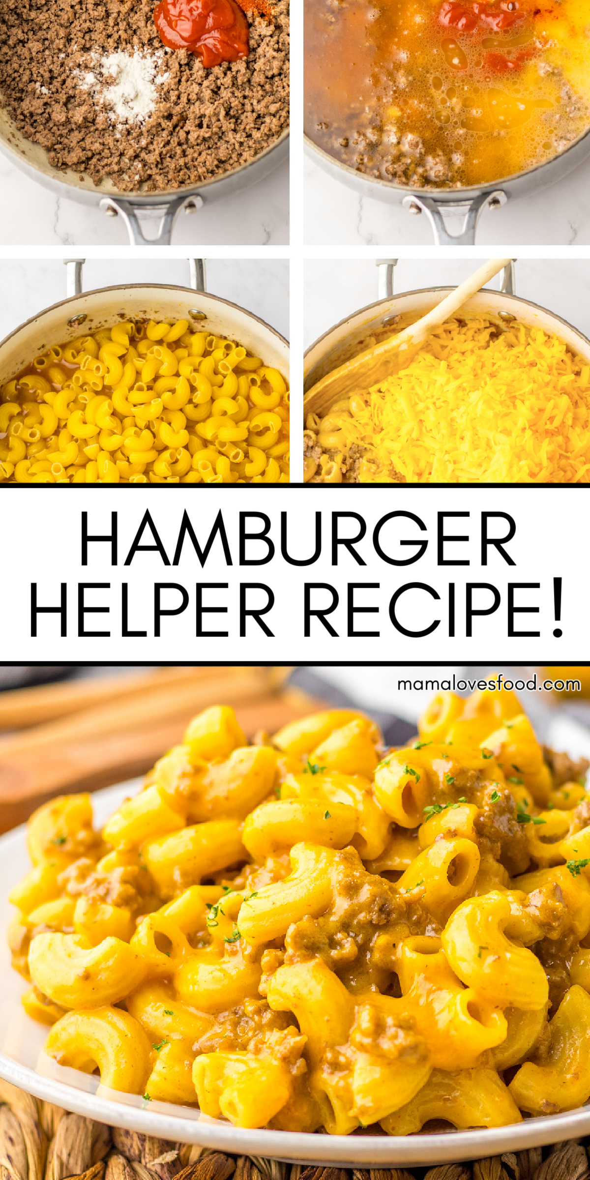 homemade cheesy hamburger helper recipe