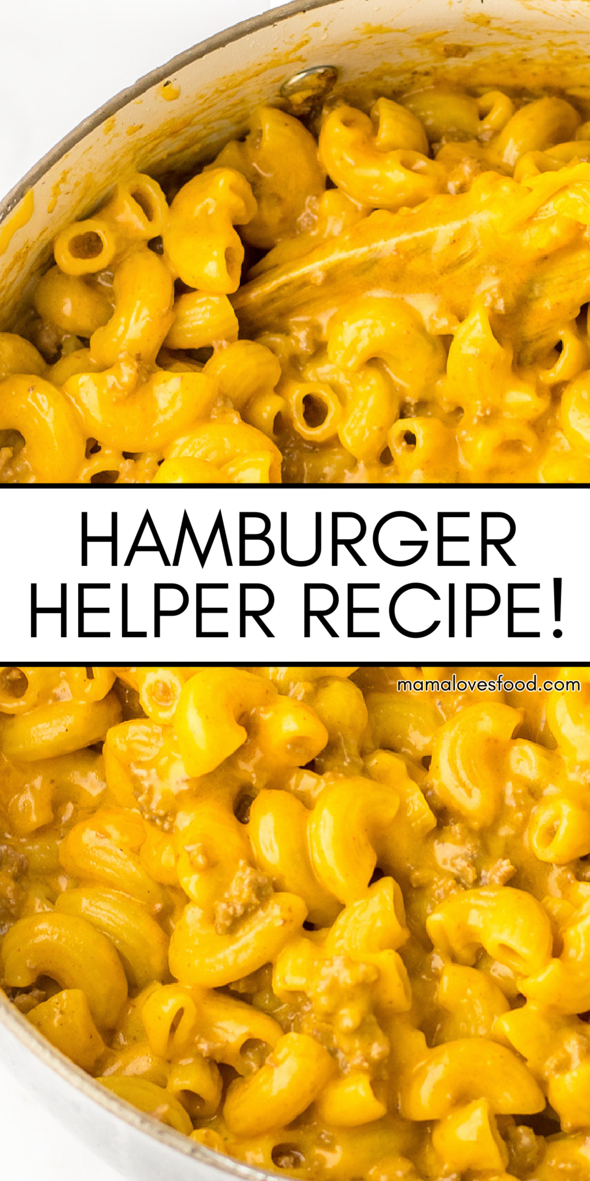 homemade cheesy hamburger helper