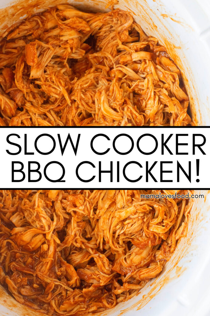shredded bbq chicken in slow cooker