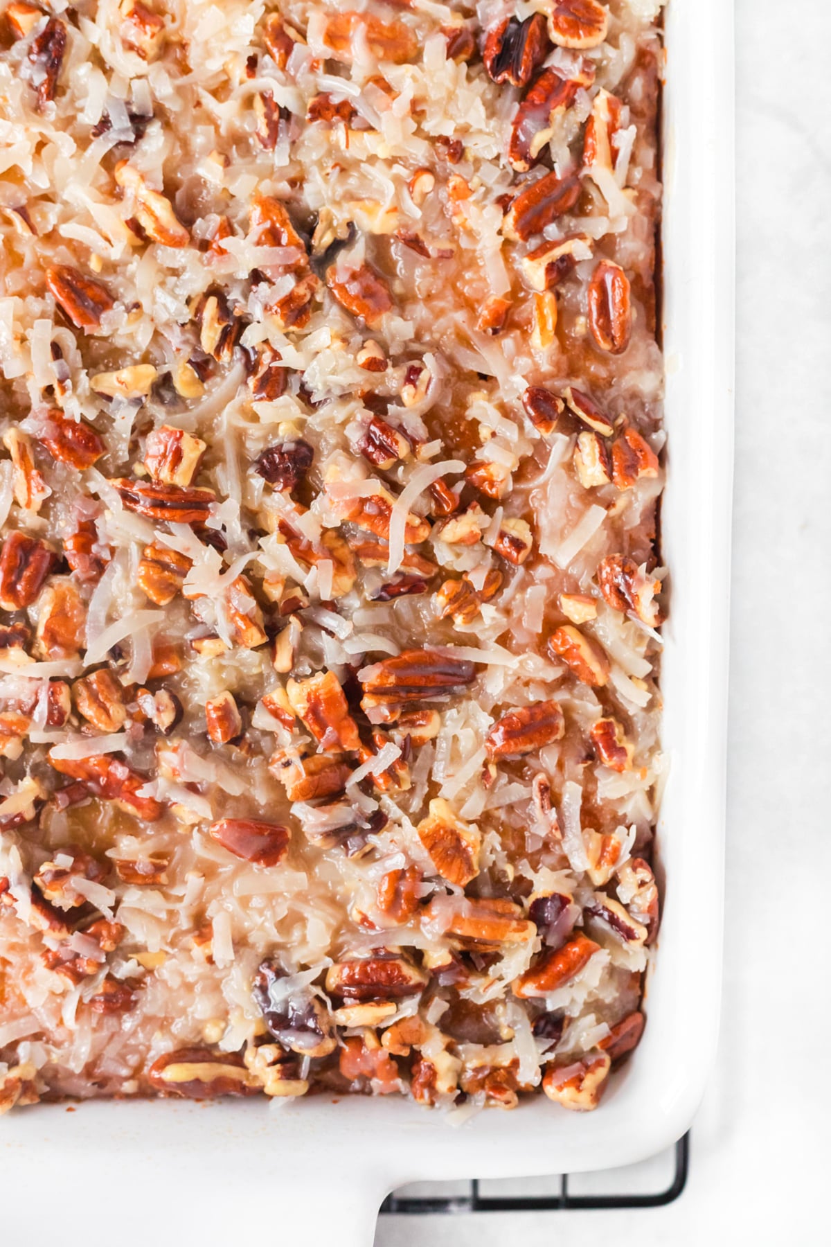 texas tornado cake with pineapple coconut and pecans