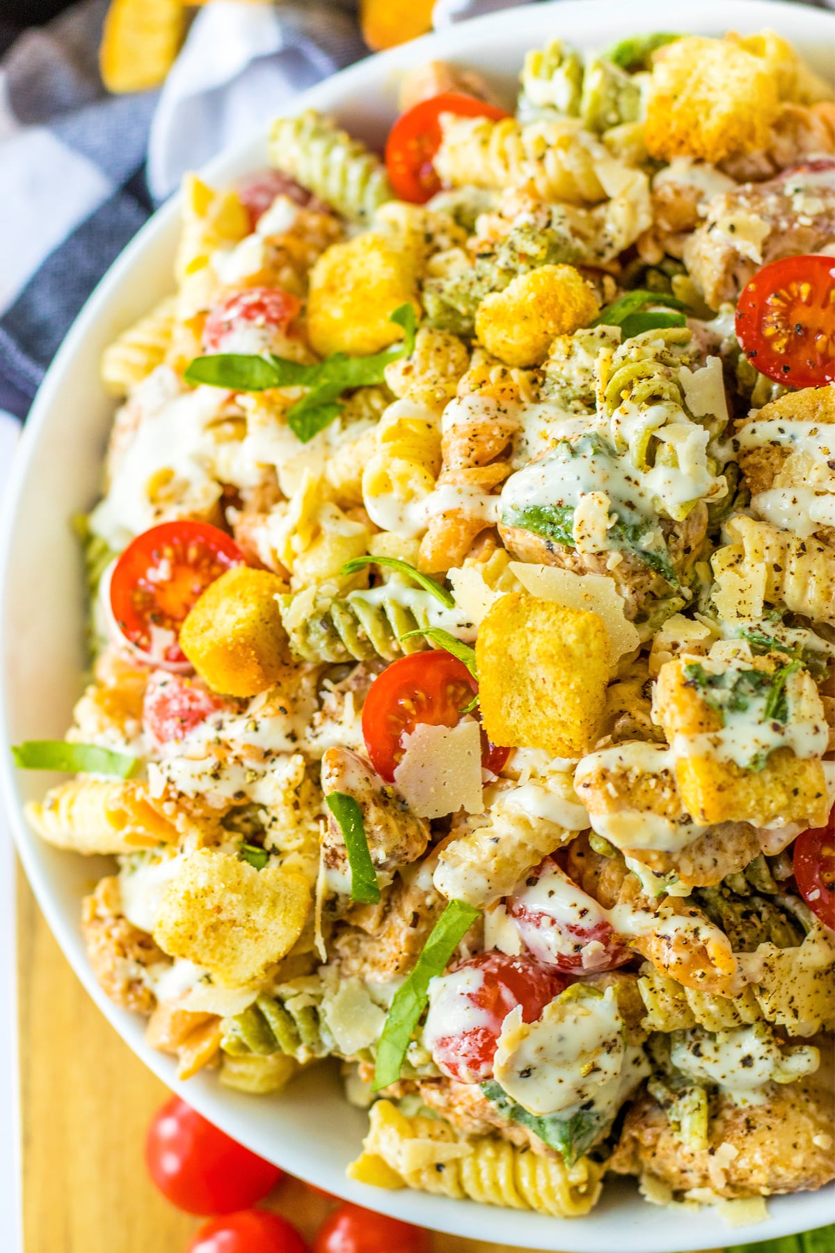 chicken caesar pasta salad recipe