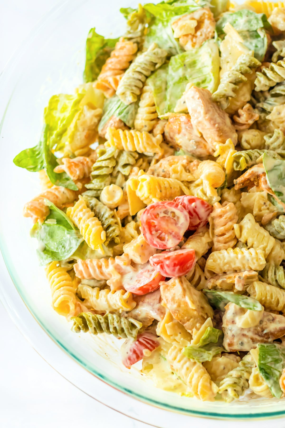 chicken caesar pasta salad