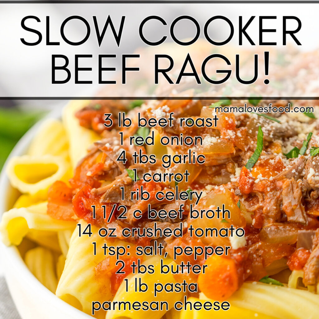 crock pot beef ragu recipe