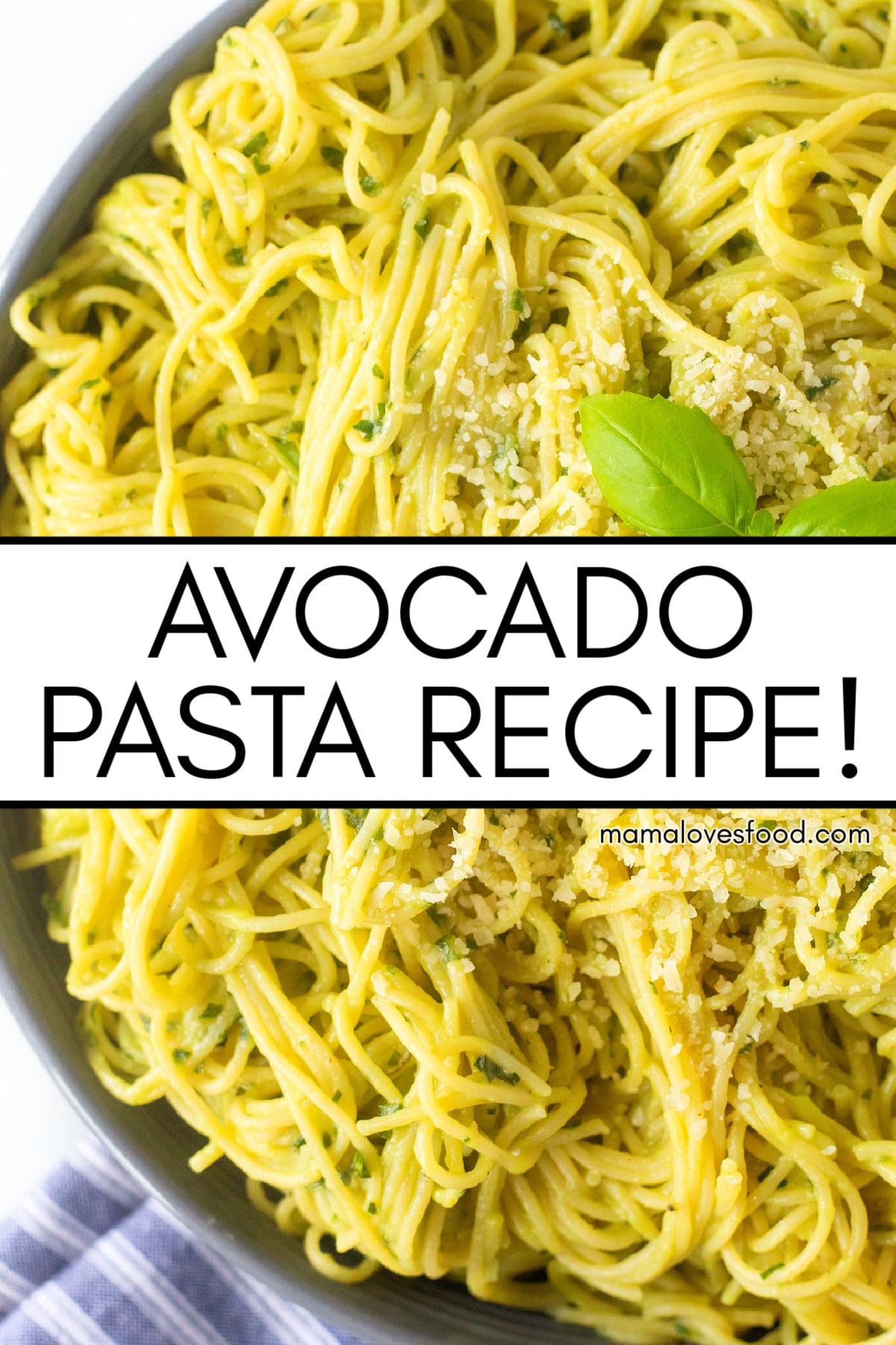 easy avocado sauce and pasta