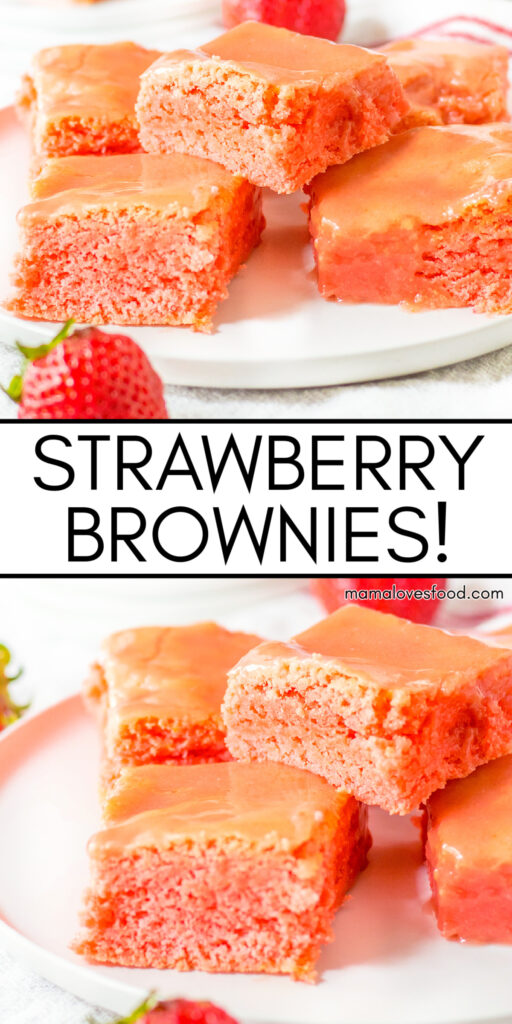 easy recipe strawberry brownies