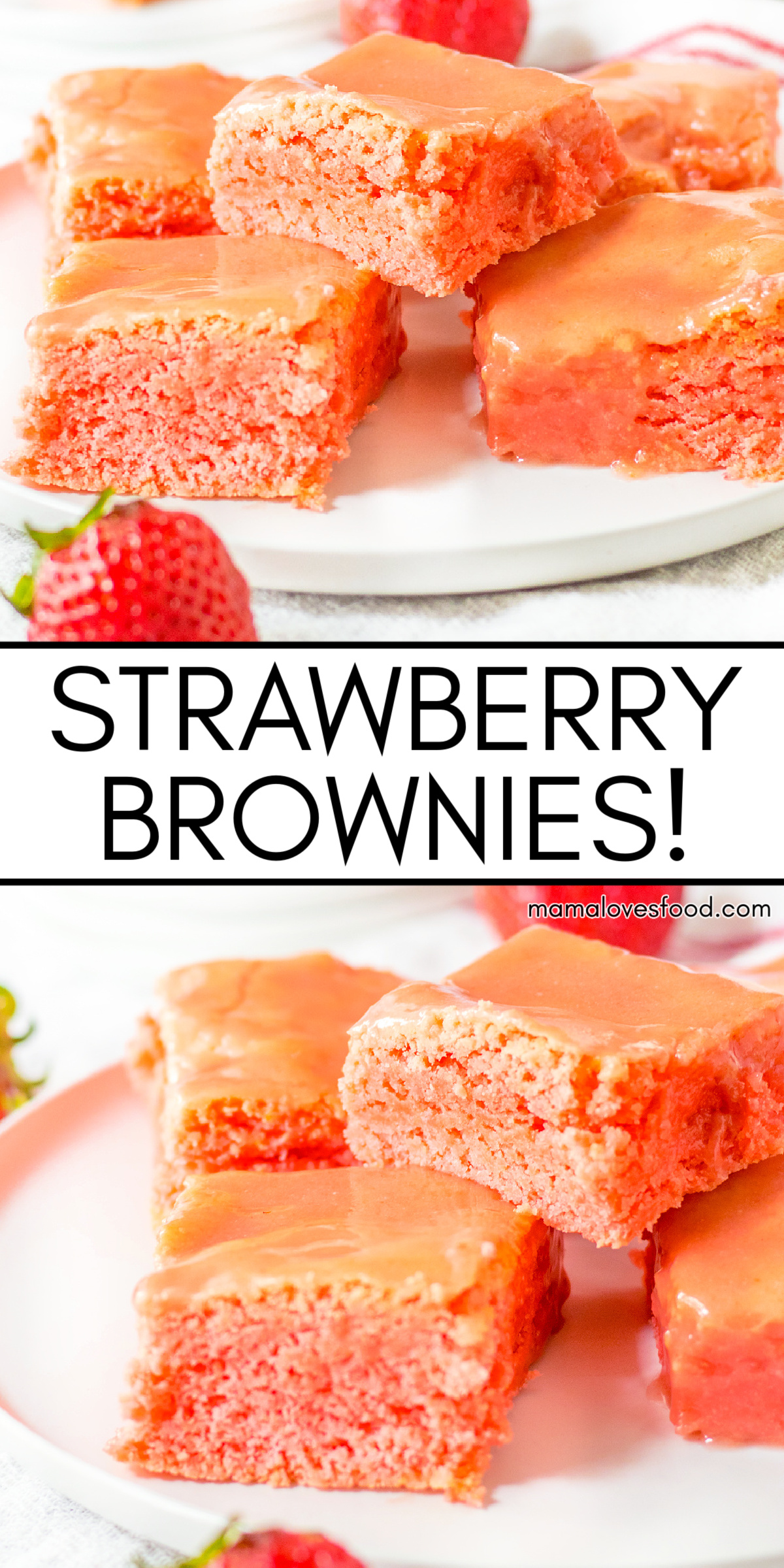 easy recipe strawberry brownies