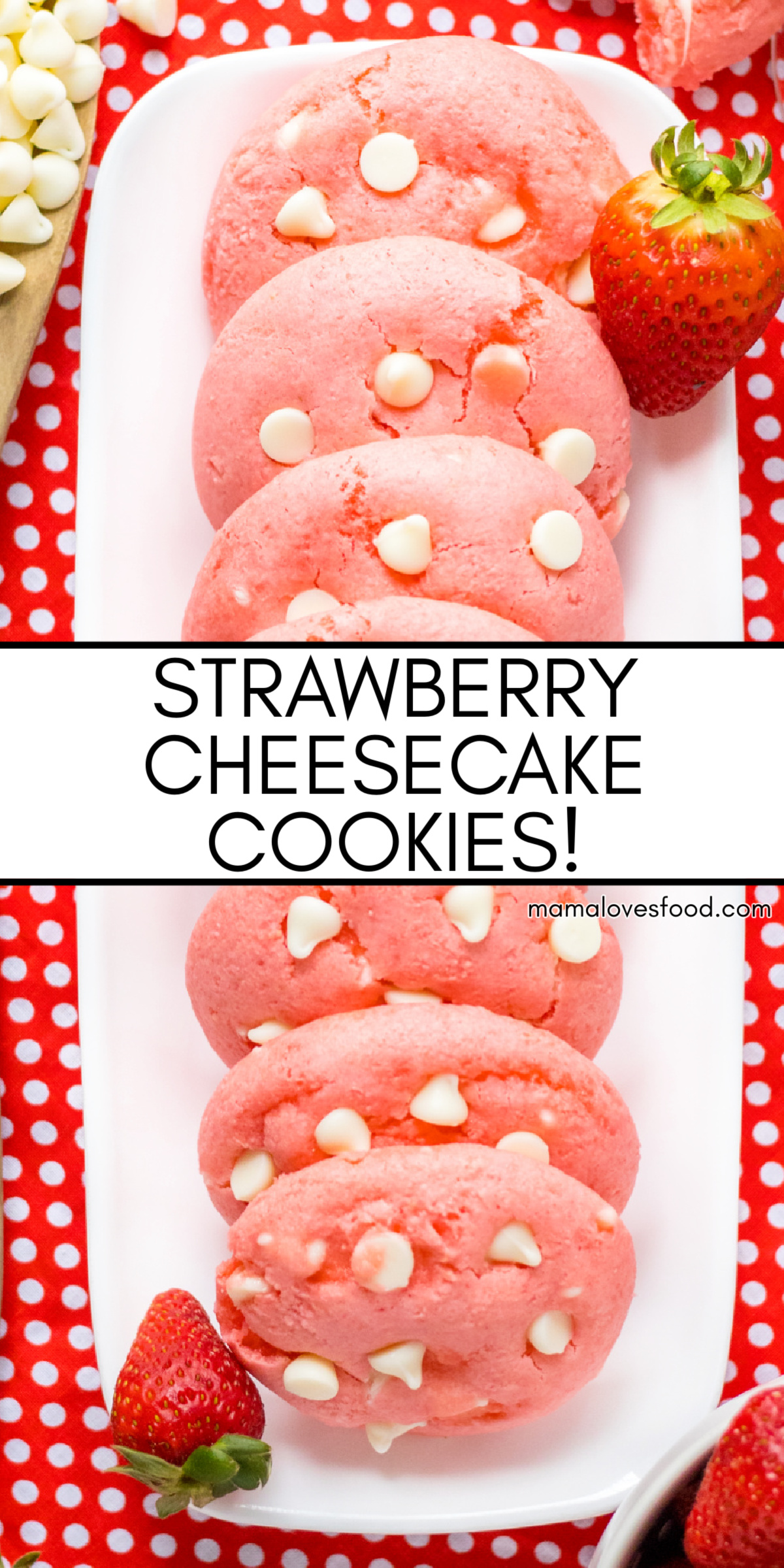 easy strawberry cheesecake cookies recipe